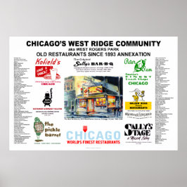 Poster Restaurantes de Chicago de West Ridge 40x27 APENAS
