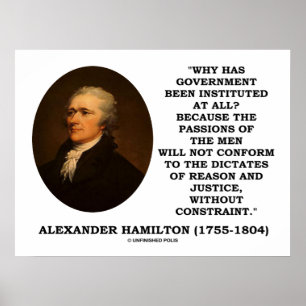 Póster Restrição de Paixão do Governo Alexander Hamilt