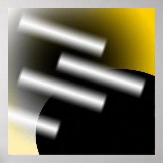 Poster Resumo Amarelo com Raios de Luz AP0005