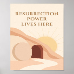 Poster Resurrection Power Lives Here Easter 2026
