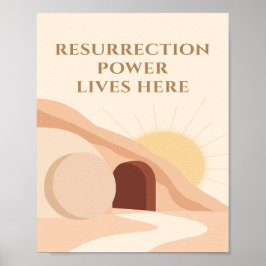 Poster Resurrection Power Lives Here Easter 2026