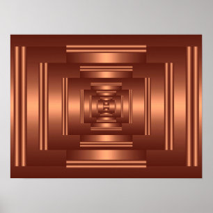 Poster Retângulo de Visão Cobre Impresso