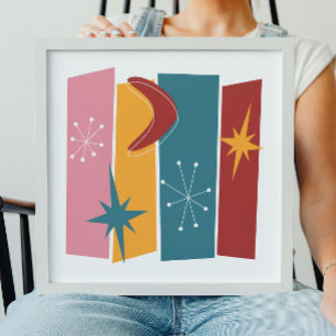 Poster Retângulos da Era Atômica Boomerang Explosão Estel