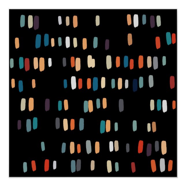 Póster Retângulos Irregulares Multicolores (Frente)