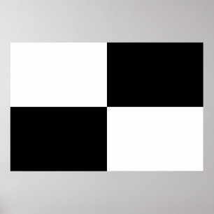 Póster Retângulos preto e branco