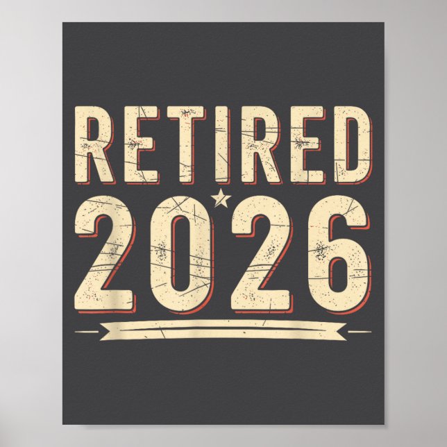 Poster Retirement 2026 Countdown Retired Ly Dom  (Frente)