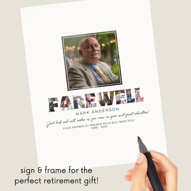 Poster Retirement Guest Book Sigable Write On Farewell (G (Criador carregado)
