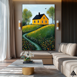 Poster Retiro da Casa Amarela – Arte Rústica e Aconchegan