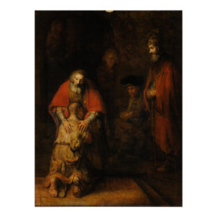 Póster Retorno de Rembrandt Van Rijn do filho Prodigal