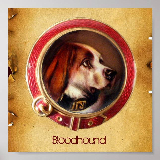 Poster RETRA TOS MINIATURA VITORIANA Bloodhound (Frente)