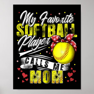 Poster Retrair Meu Jogador De Softball Favorito Me Liga M