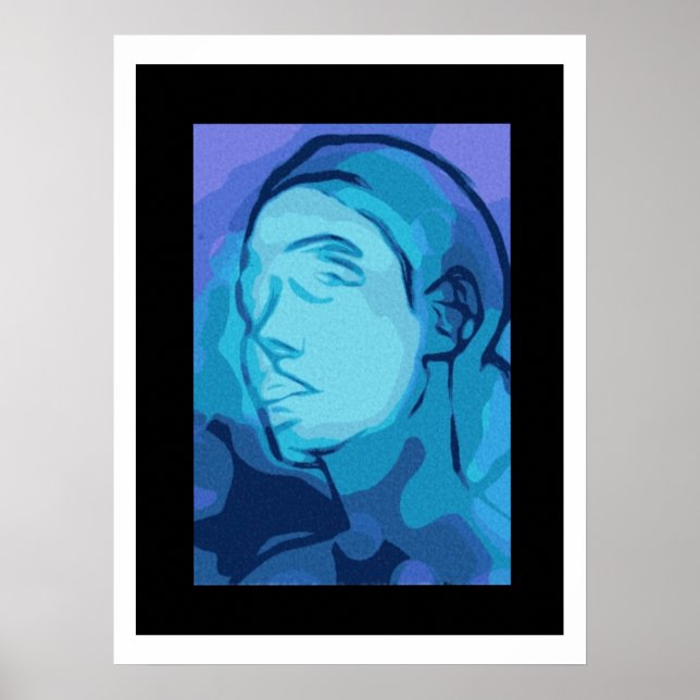 Poster retrato abstrato (Frente)
