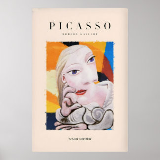 Poster Retrato Abstrato de Mulher Loira de Picasso Impres