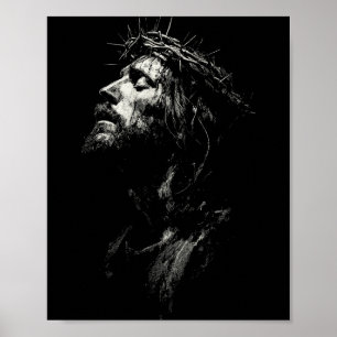 Poster Retrato Artístico de Jesus Cristo Arte Cristã