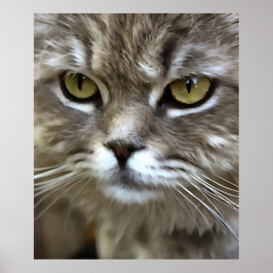 Poster Retrato Artístico Pet De Cinza Incrível