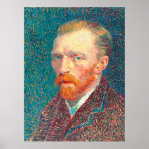 Poster Retrato Automático de Vincent Van Gogh Restaurado