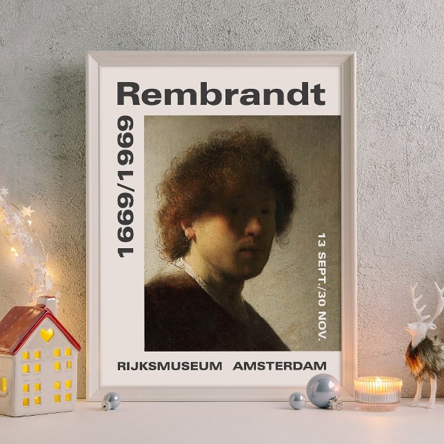 Poster Retrato Automático Rembrandt 1628 Pintura Impressã (Criador carregado)