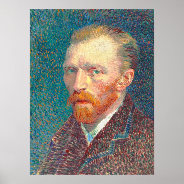 Poster Retrato Automático Vibrante Vincent Van Gogh Resta (Frente)