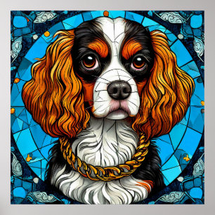 Poster Retrato Canino Artístico Arte de Parede para Amant