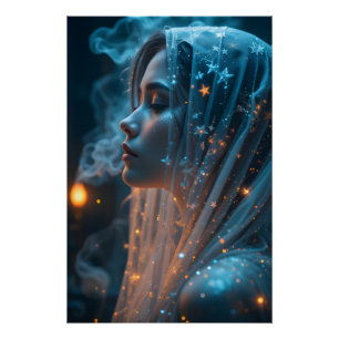 Póster Retrato Celestial Véu