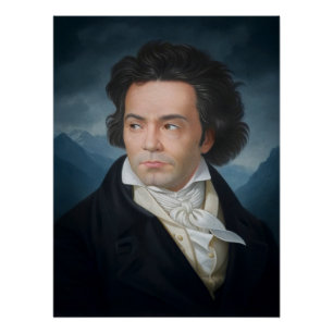Póster Retrato clássico de Beethoven