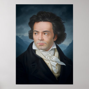 Poster Retrato clássico de Beethoven