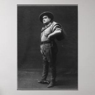 Poster Retrato completo do corpo de Enrico Caruso