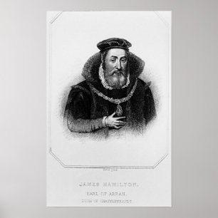 Póster Retrato conde de James Hamilton do ò de Arran