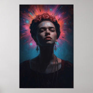 Poster Retrato Cósmico Surreal Assombrante | Expressivo S