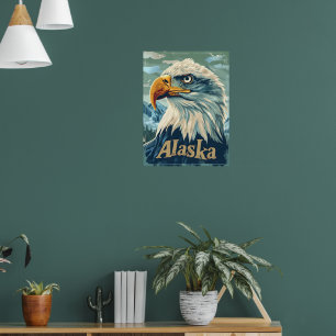 Poster Retrato da águia baleeira do Alaska