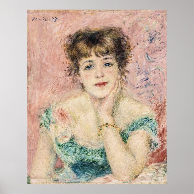 Poster Retrato da Atriz Bonito Jeanne Samary por Renoir (Frente)