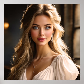 Poster Retrato da Beleza Radiante