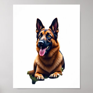 Poster Retrato da cabeça do cão pastor alemão Amante do c