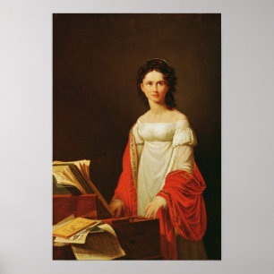 Póster Retrato da cantora Anna Borunova, 1821