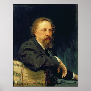 Póster Retrato da contagem Alexey K. Tolstoy do autor