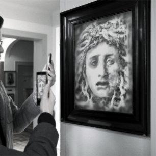 Poster Retrato Da Deusa Antiga Medusa Em Cinzas