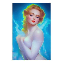 Póster Retrato da Deusa Eetérea - Fantasia Surreal