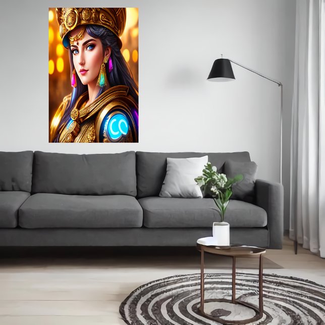 Poster Retrato da Deusa Grega Athena | Arte AI (Criador carregado)