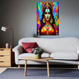 Poster Retrato da Deusa Hindu Mariamman | Arte AI