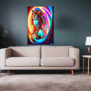 Poster Retrato da Deusa Inuit Sedna Arte AI