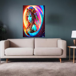 Poster Retrato da Deusa Inuit Sedna | Arte AI