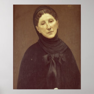 Póster Retrato da esposa do artista, senhora de Chavannes