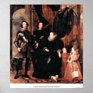 Póster Retrato da família de Lomellini por Van Dyck