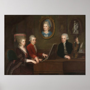 Póster Retrato da família de Mozart