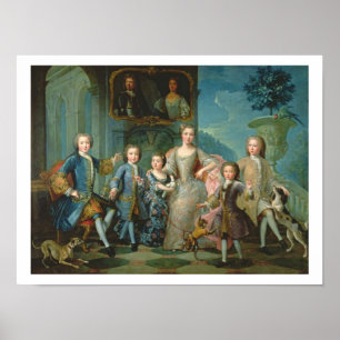 Póster Retrato da família do duque de Valentinois