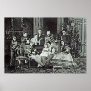 Póster Retrato da família do imperador Alexander II