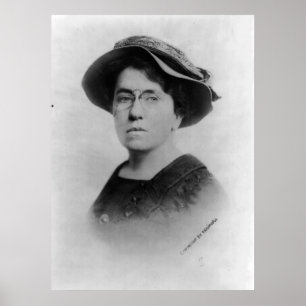 Póster Retrato da feminista do anarquista de Emma Goldman