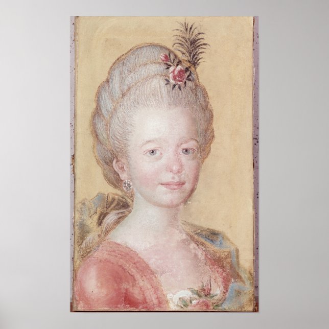 Póster Retrato da filha de Carl Lineu (Frente)