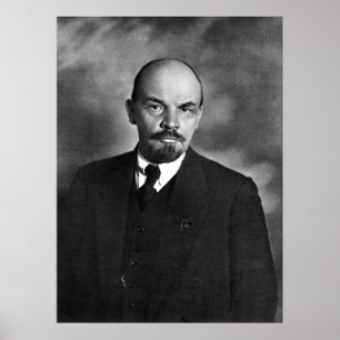 Póster Retrato da foto de Lenin