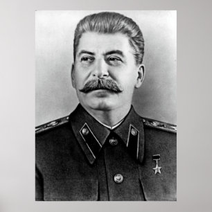 Póster Retrato da foto de Stalin
